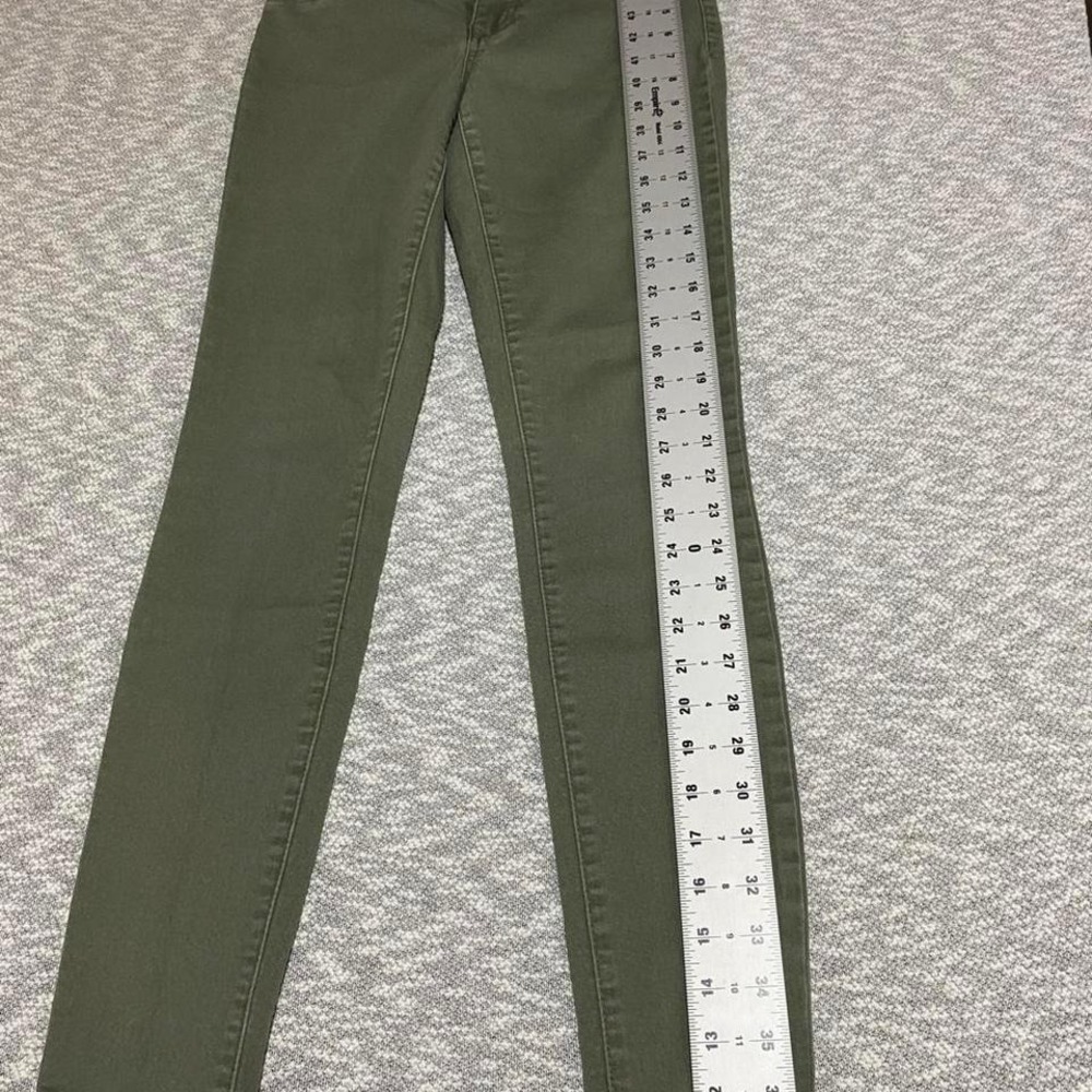 Blue spice Olive green skinny jeans women 3. SKU-A88#denim